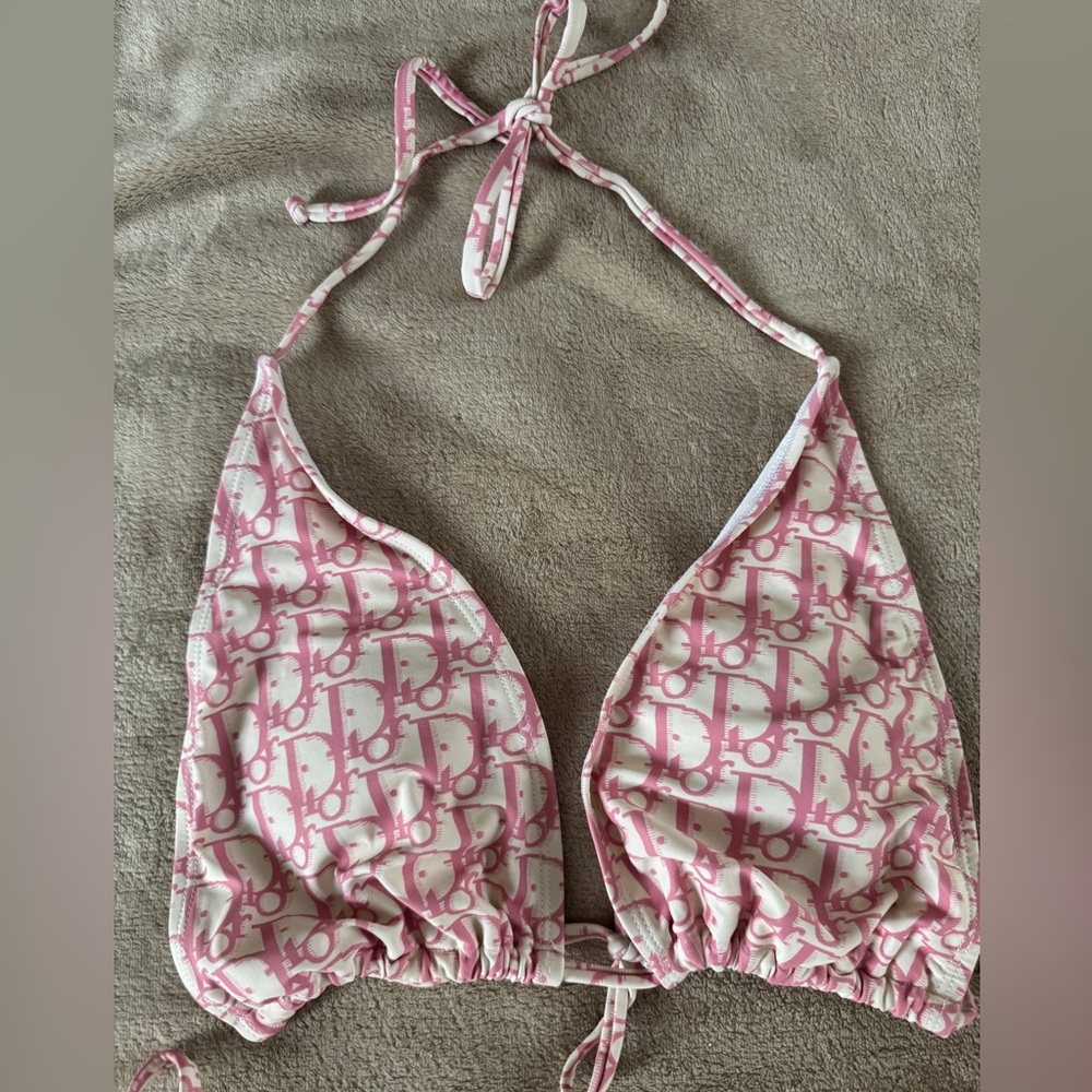 Dior Pink Monogram Patterned Bikini Set Medium - Picture 3 of 10